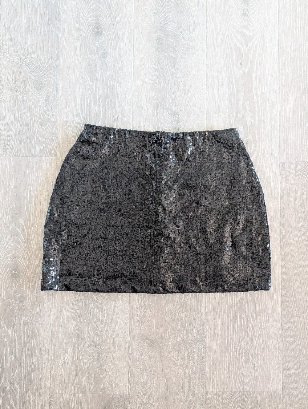 Tipsy Elves Black Sequin Skirt - Size L